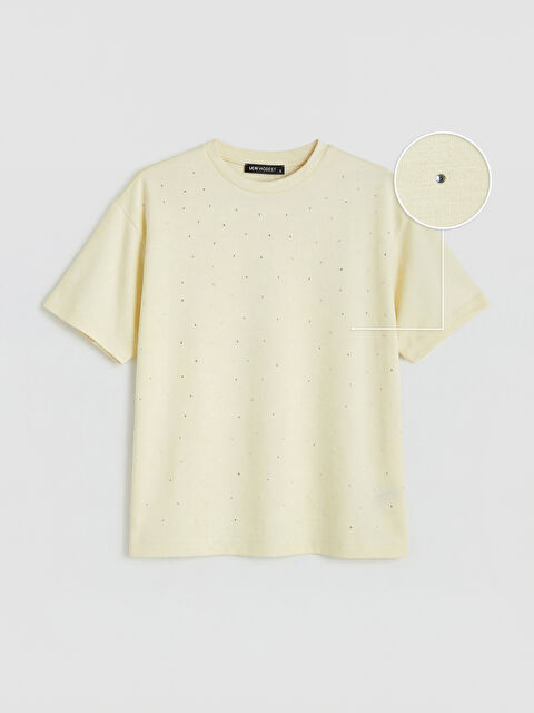 LCW Modest Taşlı Soft Touch Kadın Tişört