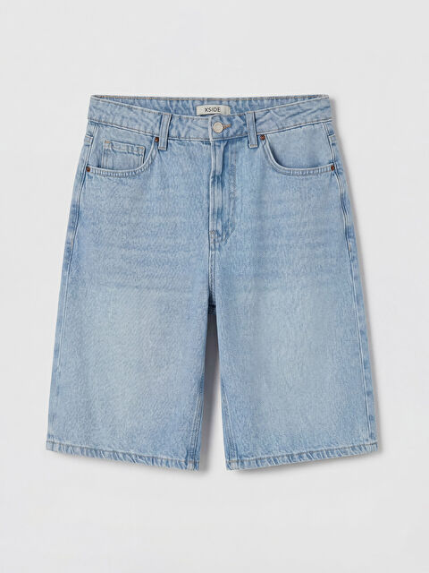XSIDE Bermuda Fit Kadın Jean Şortolon