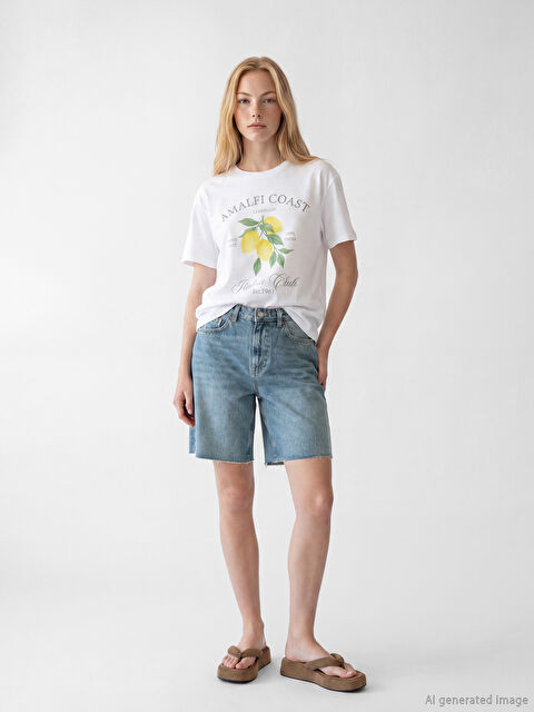 XSIDE Bermuda Fit Kadın Jean Şort