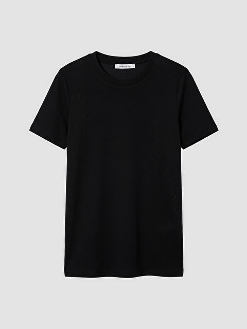 LCW EVERYDAY Bisiklet Yaka Taşlı Kadın Tişört