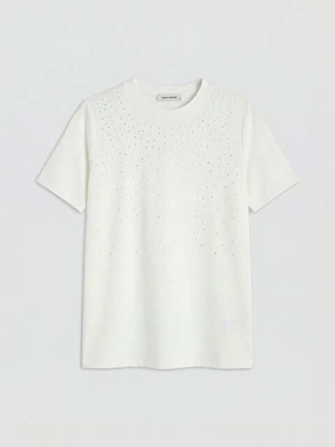 LCW EVERYDAY Bisiklet Yaka Taşlı Bluz