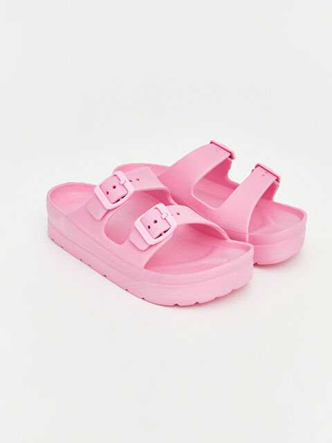 LCW HOME Çift Tokalı Kalın Tabanlı Kadın Terlik