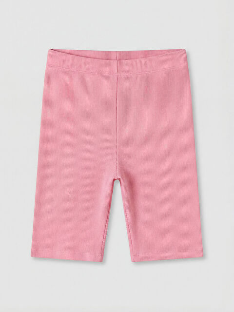 LCW Kids Beli Lastikli Kız Çocuk Şort Tayt