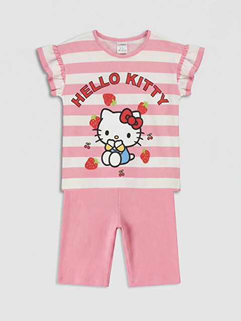 LCW Kids Hello Kitty Baskılı Kız Çocuk Takım