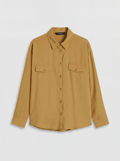 LCW Vision Modal Karışımlı Oversize Kadın Gömlek - S6D828Z8-CZL