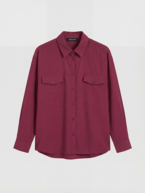 LCW Vision Modal Karışımlı Oversize Kadın Gömlek - S6D828Z8-JS8