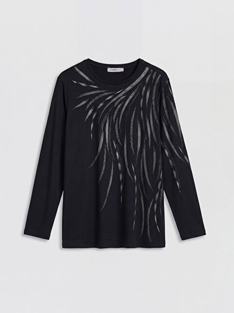 LCW Grace Bisiklet Yaka Desenli Bluz