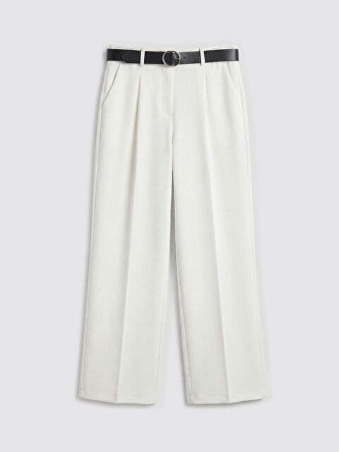 LCW Vision Beli Kemerli Kadın Pileli Kumaş Pantolon - S6C836Z8-R9J