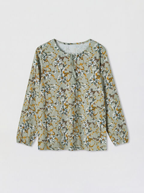 LCW Grace Bağlamalı Yaka Çiçekli Bluz
