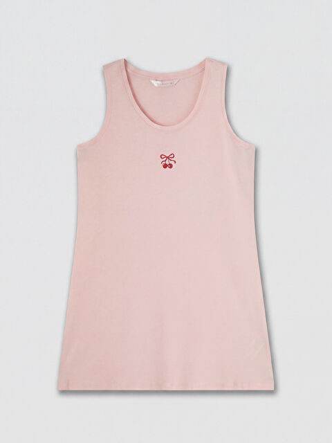 LCW DREAM Bisiklet Yaka Baskılı Kadın Gecelik