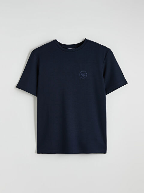 LCWAIKIKI Classic Bisiklet Yaka Baskılı Erkek Tişört - S6B842Z8-DWP