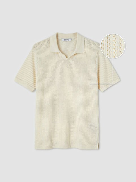 XSIDE Polo Yaka Penye Ajurlu Erkek Tişört