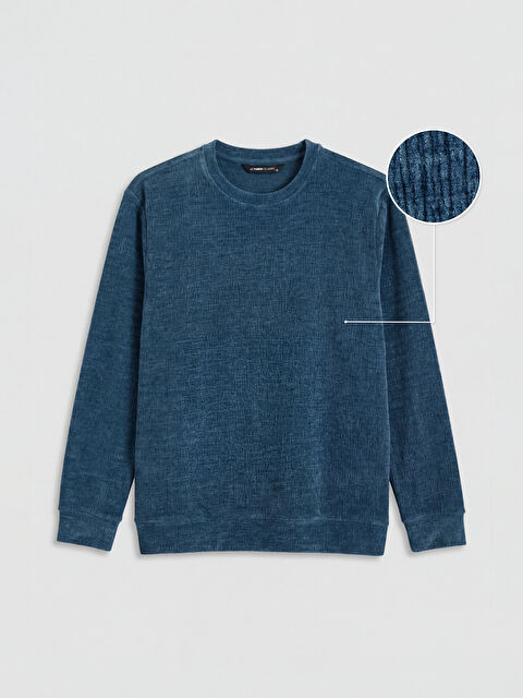 LCWAIKIKI Classic Bisiklet Yaka Dokulu Erkek Sweatshirt - S6C846Z8-R2E