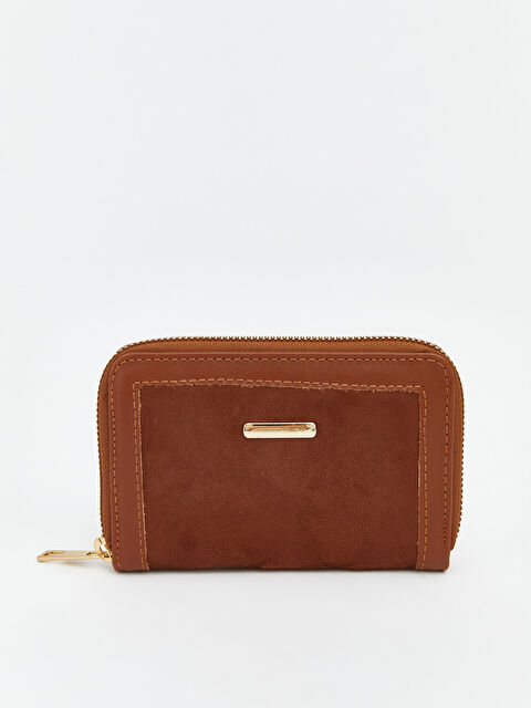 LCW ACCESSORIES Süet Görünümlü Kadın Cüzdan - S6B847Z8-1H9
