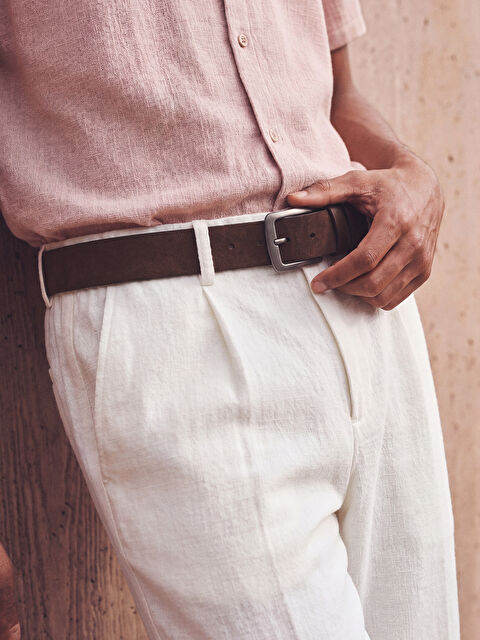 LCW ACCESSORIES Süet Görünümlü Suni Deri Erkek Kemer