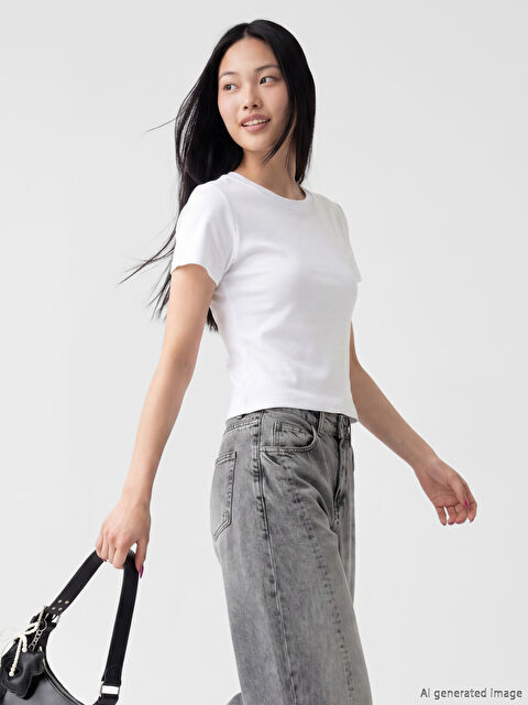 XSIDE T-Shirt mit Rundhalsausschnitt für Damen