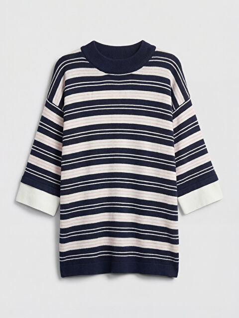 LCW Kids Çizgili Kız Çocuk Triko Kazak - S6E862Z4-LEN