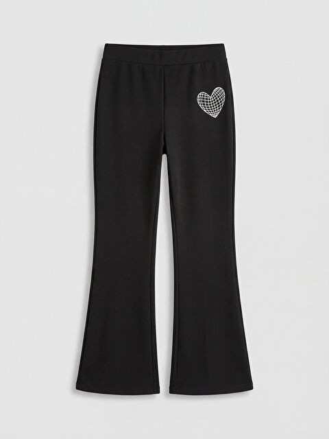 LCW Kids Kız Çocuk Baskılı İspanyol Paça Tayt - S6B872Z4-CVL