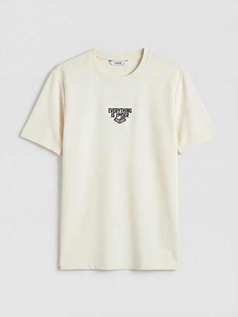 XSIDE Bisiklet Yaka Baskılı Erkek Tişört