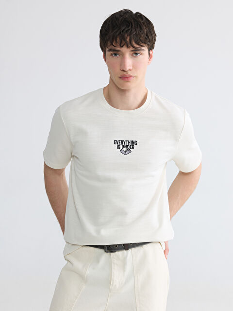 XSIDE Bisiklet Yaka Baskılı Erkek Tişört