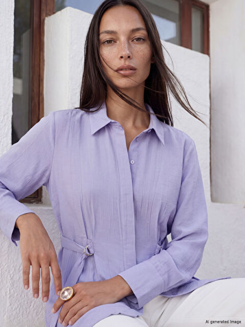 LCWAIKIKI Classic Krinkle Kadın Gömlek Tunik