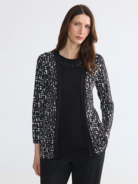 LCW Grace Bisiklet Yaka Desenli Bluz