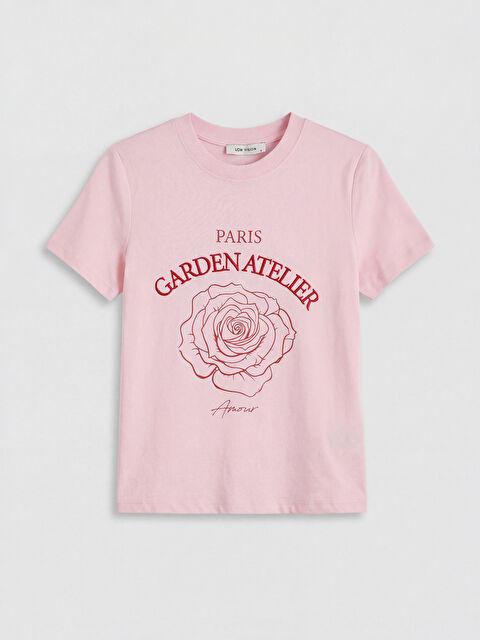 LCW Vision Paris Baskılı Kadın Tişört - S6A884Z8-G0U
