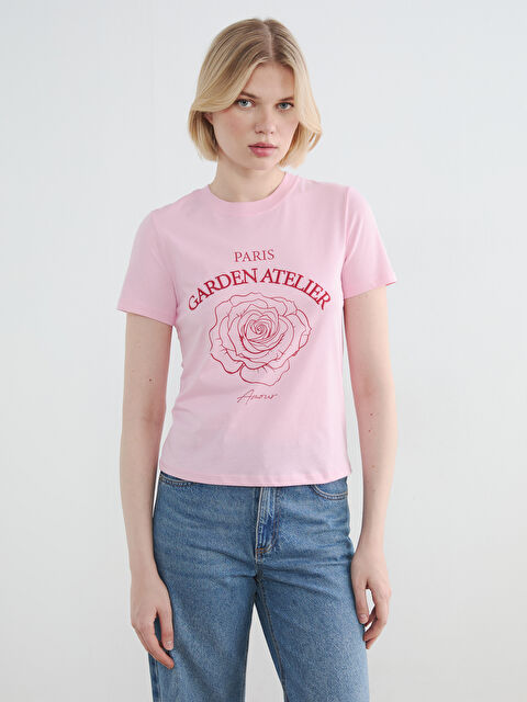 LCW Vision Paris Baskılı Kadın Tişört