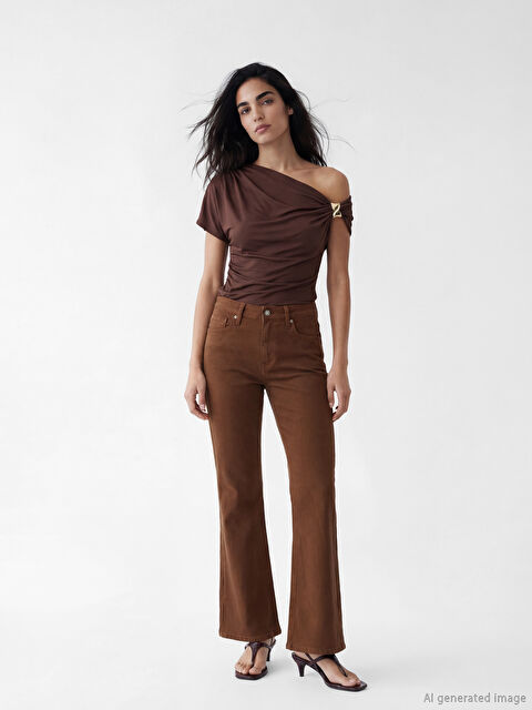 LCW Jeans Flare Kadın Jean Pantolon - S6E887Z8-D6L