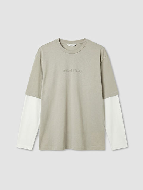 XSIDE Bisiklet Yaka Baskılı Erkek Tişört - S6A889Z8-KXV