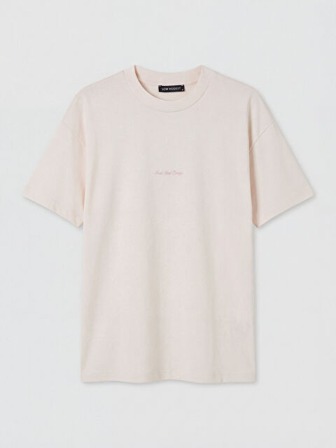 LCW Modest Baskılı Soft Touch Kadın Tişört