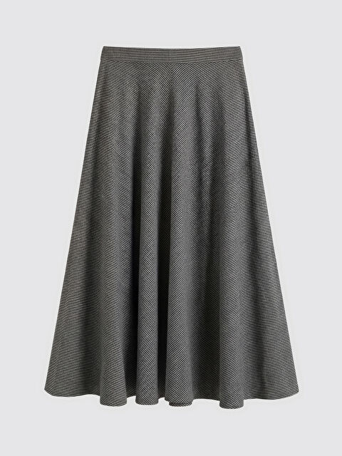 LCW Vision Beli Lastikli Desenli Kloş Etek - S6D894Z8-LLL