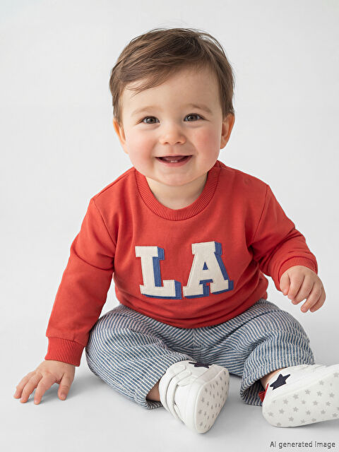 LCW baby Baskılı Erkek Bebek Sweatshirt ve Pantolon