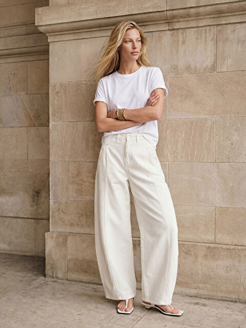 LC WAIKIKI Yüksek Bel Wideleg Kadın Jean Pantolon