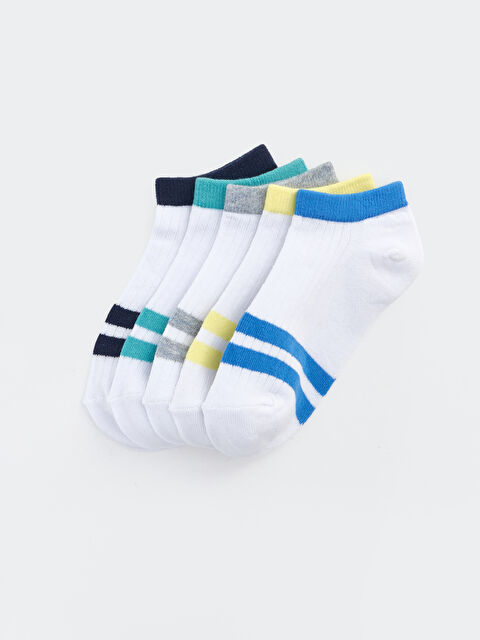 LCW Kids Çizgili Erkek Çocuk Patik Çorap 5'li