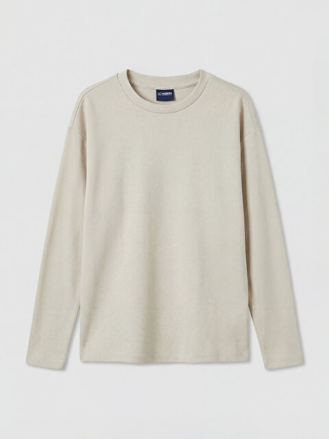 LCW Kids Bisiklet Yaka Kız Çocuk Soft Touch Tişört - S6E921Z4-G5M