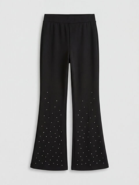 LCW Kids Taşlı Kız Çocuk İspanyol Paça Soft Touch Tayt - S6A930Z4-CVL