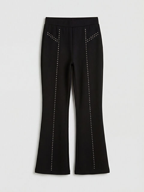 LCW Kids Taş Detaylı Kız Çocuk İspanyol Paça Tayt - S6C930Z4-CVL