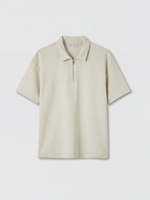 LCW Vision Fermuarlı Polo Yaka Erkek Tişört