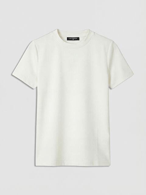 LCW Comfort Bisiklet Yaka Kadın Tişört