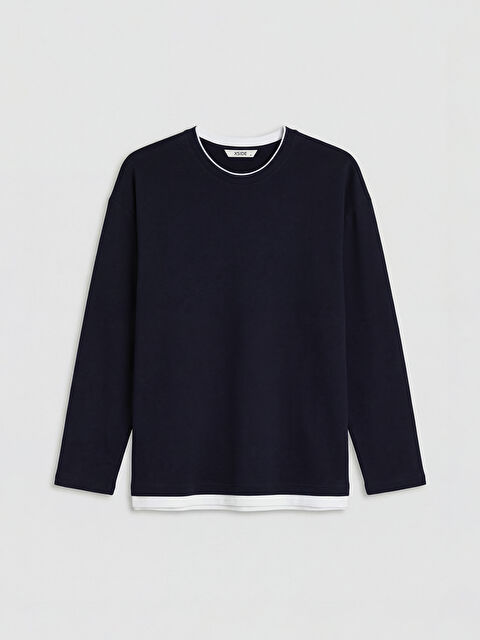 XSIDE Bisiklet Yaka Erkek Sweatshirt - S6F939Z8-RFD