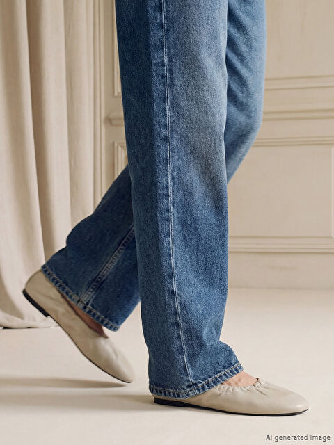 LCW STEPS Hakiki Deri Kadın Babet