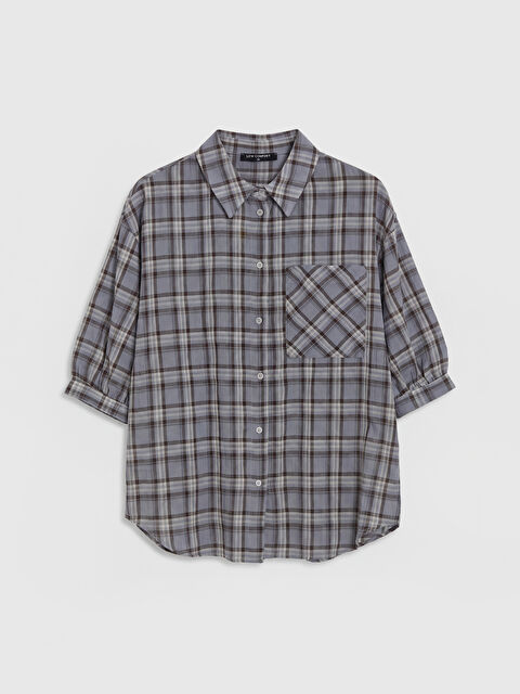 LCW Comfort Ekose Cepli Kadın Gömlek