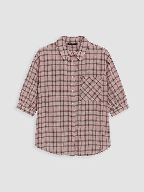 LCW Comfort Ekose Cepli Kadın Gömlek