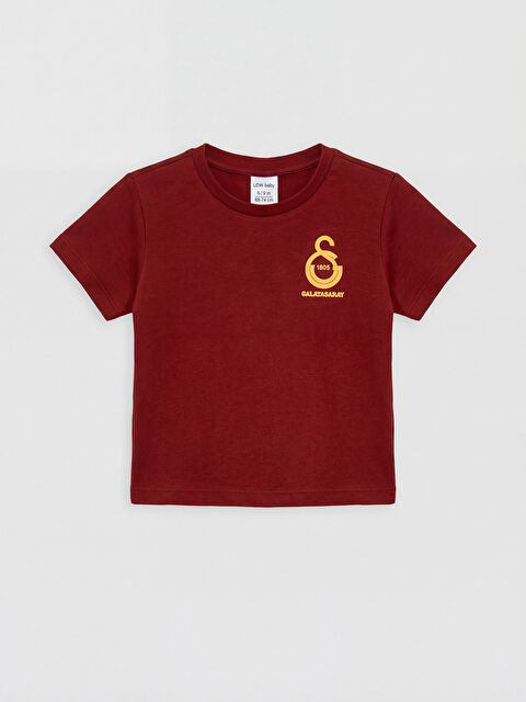 LCW baby Bisiklet Yaka Galatasaray Baskılı Erkek Bebek Tişört