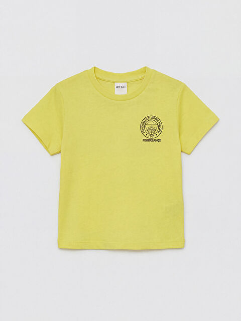LCW baby Bisiklet Yaka Fenerbahçe Baskılı Erkek Bebek Tişört