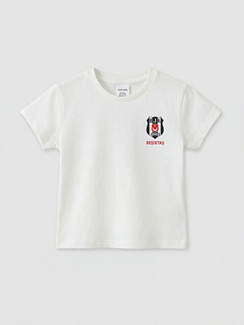 LCW baby Bisiklet Yaka Beşiktaş Baskılı Erkek Bebek Tişört