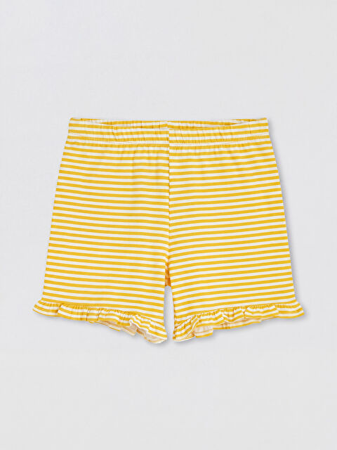 LCW baby Çizgili Kız Bebek Şort