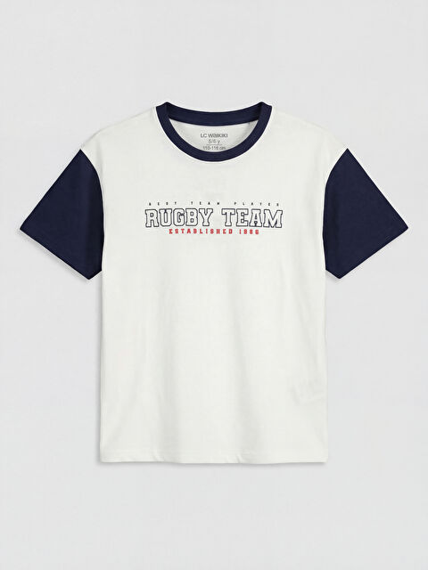 LCW baby Bisiklet Yaka Baskılı Erkek Çocuk Tişört - S6B957Z1-R9J