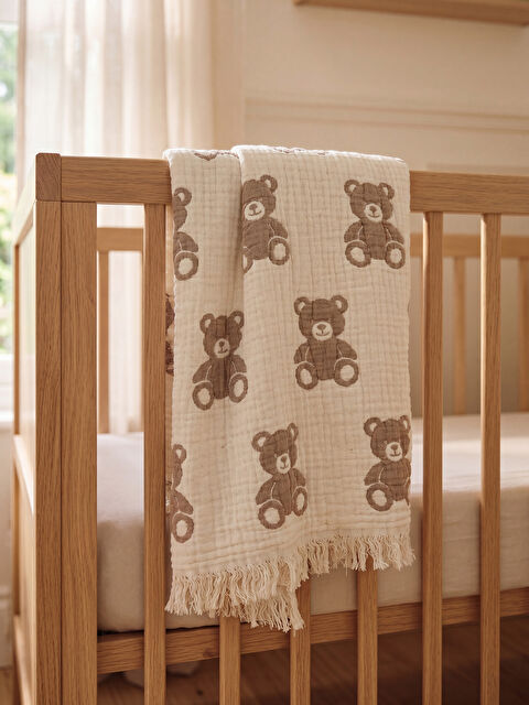 LCW HOME Ayıcık Desenli Bebek Battaniye 80x80 cm